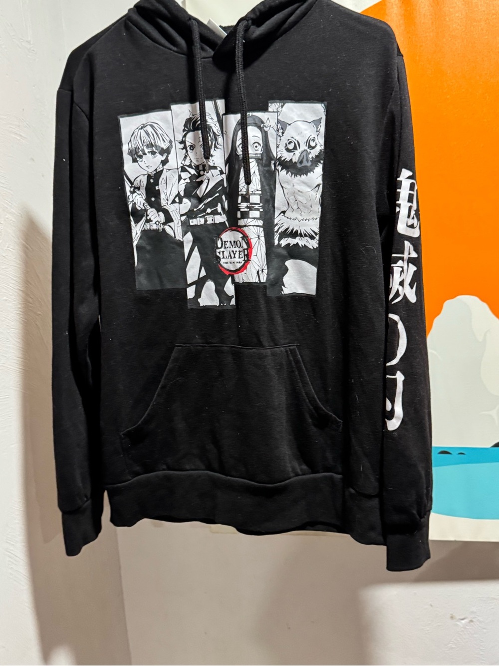 Demon Slayer Black Graphic Hoodie - Anime Pullover